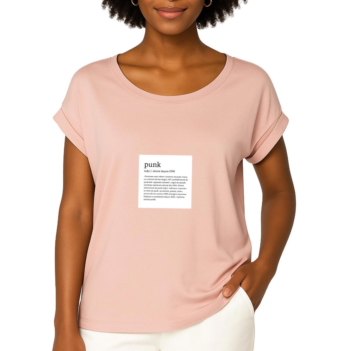 T-shirt Punk 1590 biologique manches à revers 