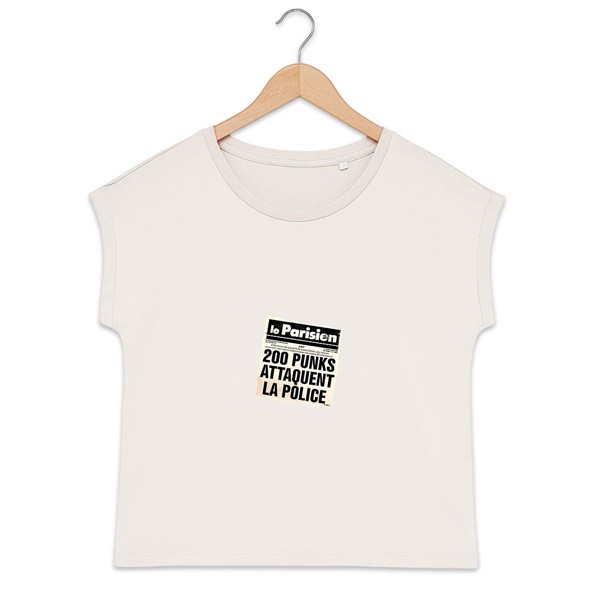 T-shirt 200 Punks biologique manches à revers  - Image