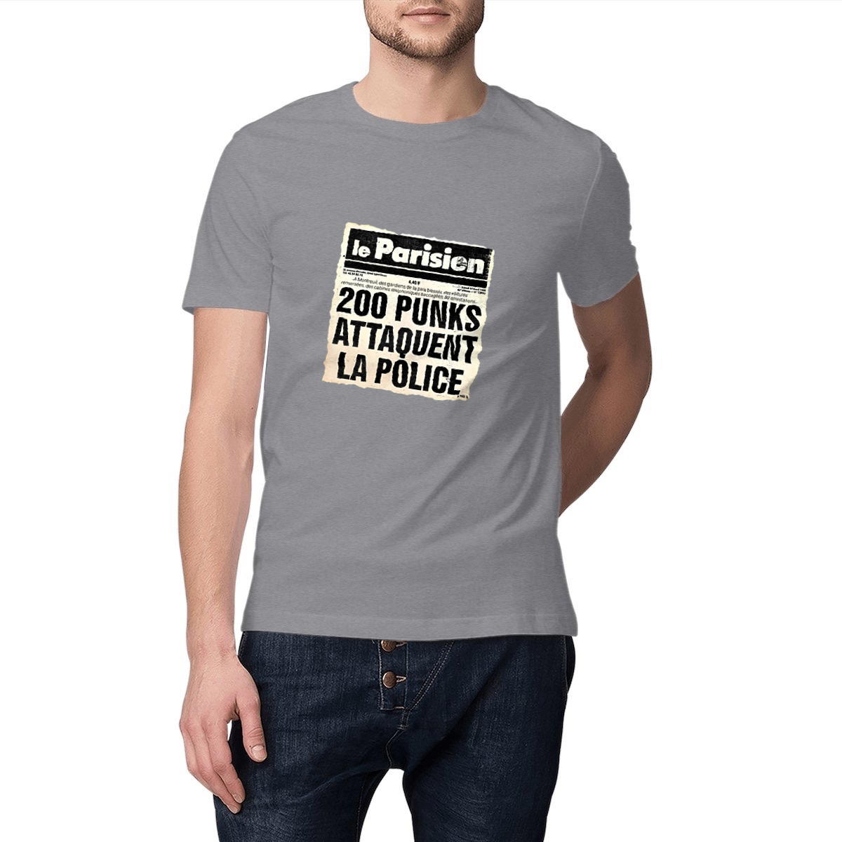 200 Punks attaquent la police - T-shirt Unisexe