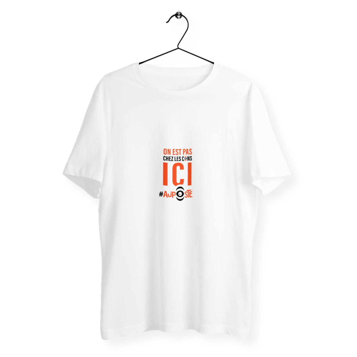 T-shirt Homme Col rond - 100% Coton BIO Pas chez les cons - Image