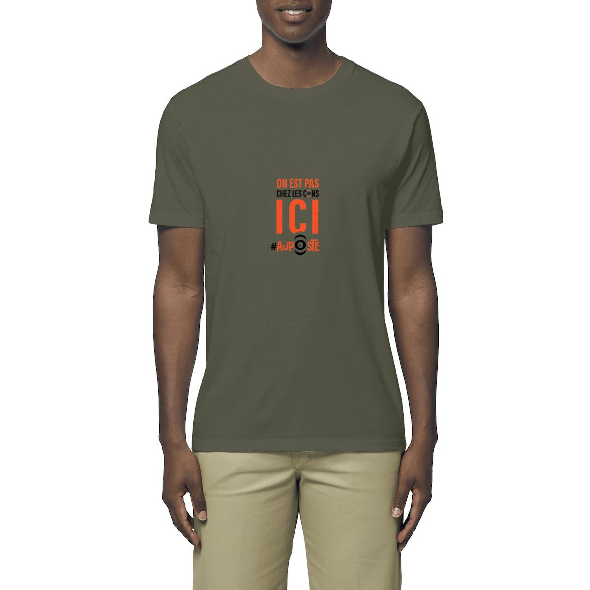 T-shirt Homme Col rond - 100% Coton BIO Pas chez les cons