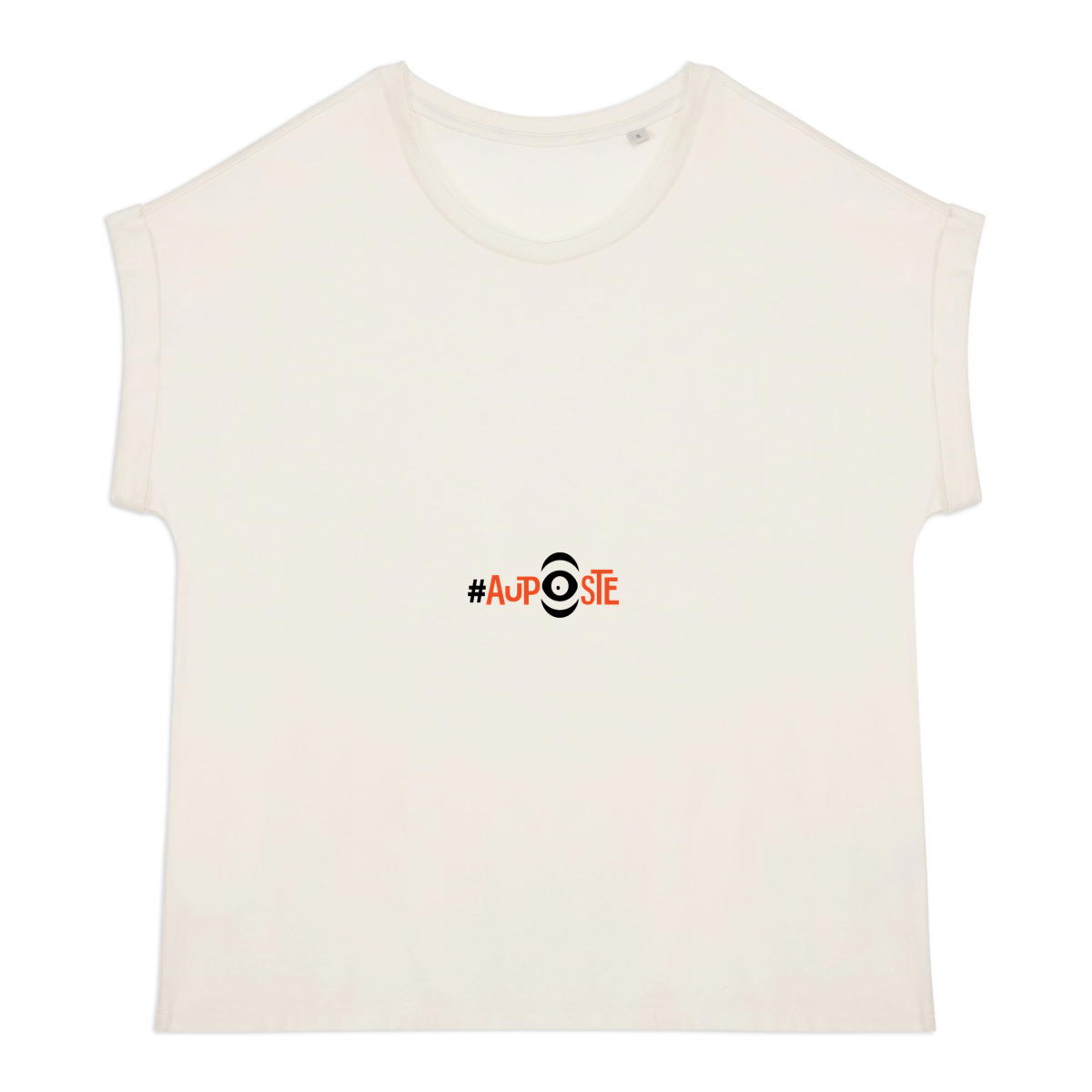 T-shirt Au Poste biologique manches à revers  - Image