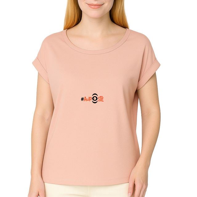 T-shirt Au Poste biologique manches à revers 