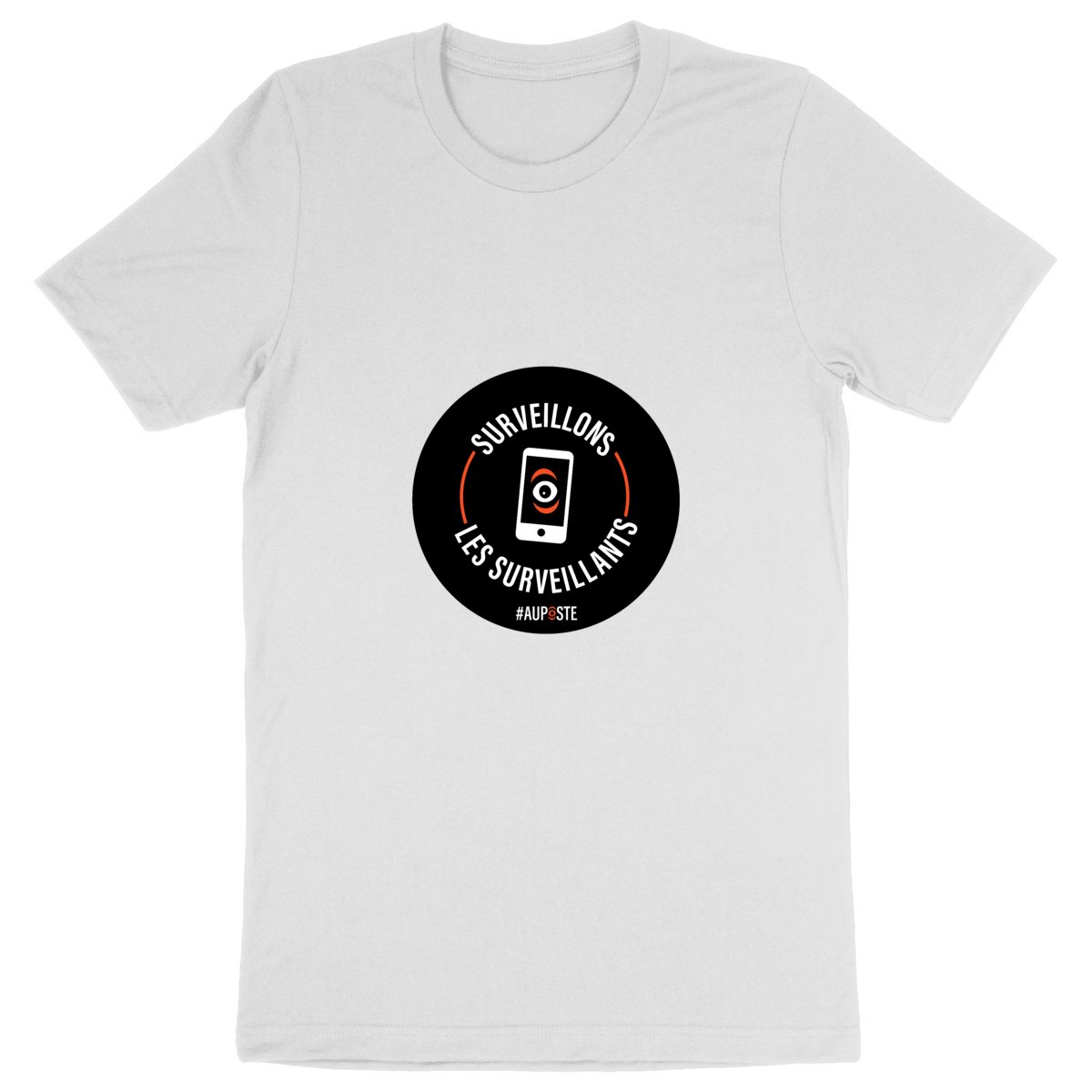 T-shirt Homme Col rond - 100% Coton Bio Surveillons - Image