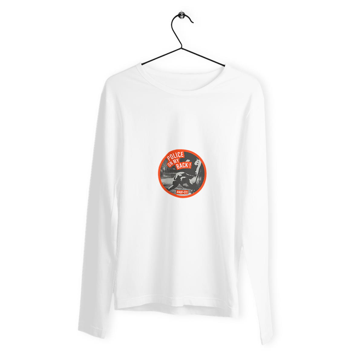 T-shirt manches longues Homme Police on my back (face)