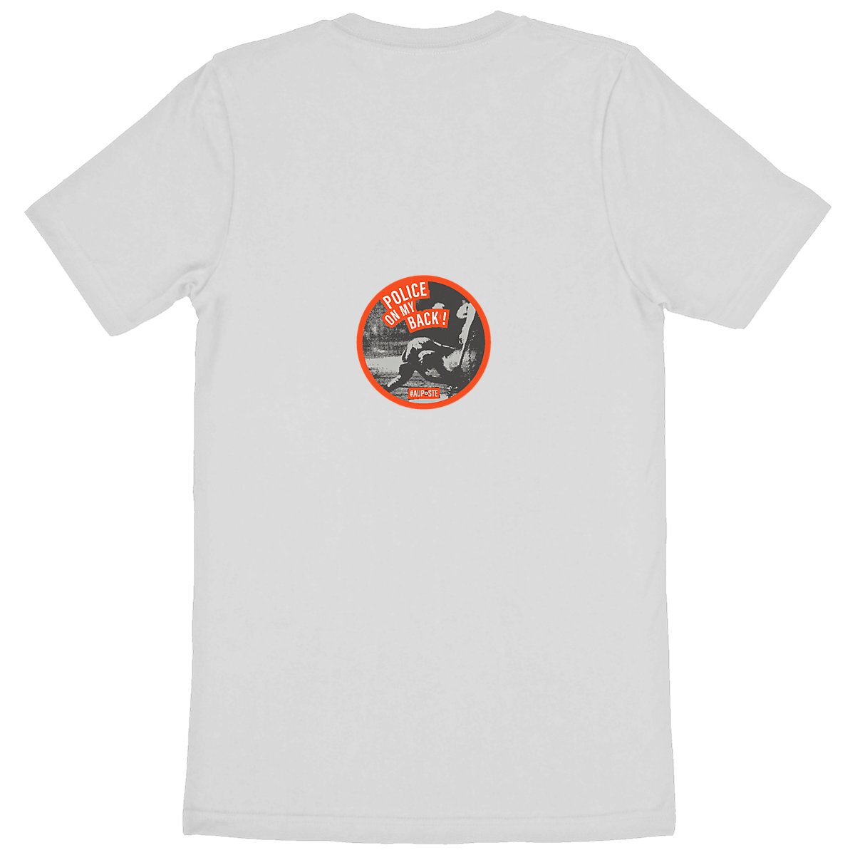 T-shirt Homme Col rond Police on my back (dos) - Image