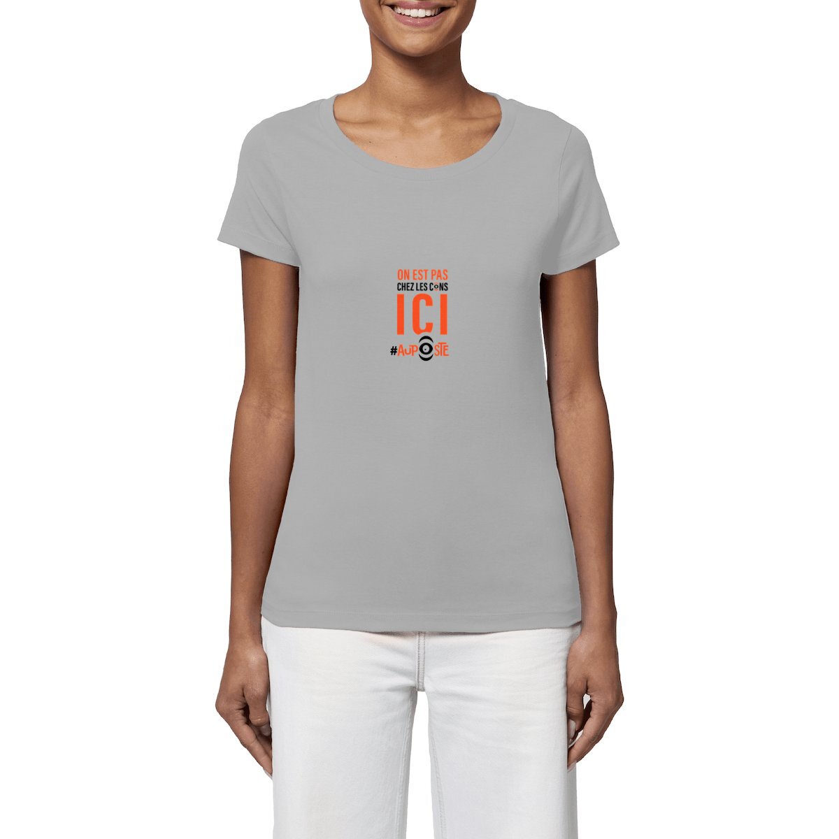 T-shirt Femme 100% Coton BIO Pas chez les cons