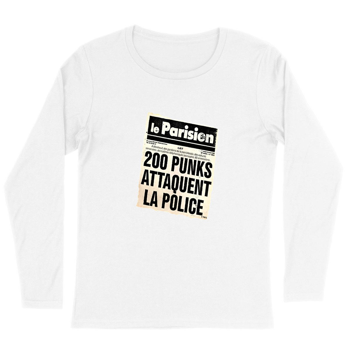 200 Punks attaquent la police -T-shirt Femme manches longues - Premium - Image