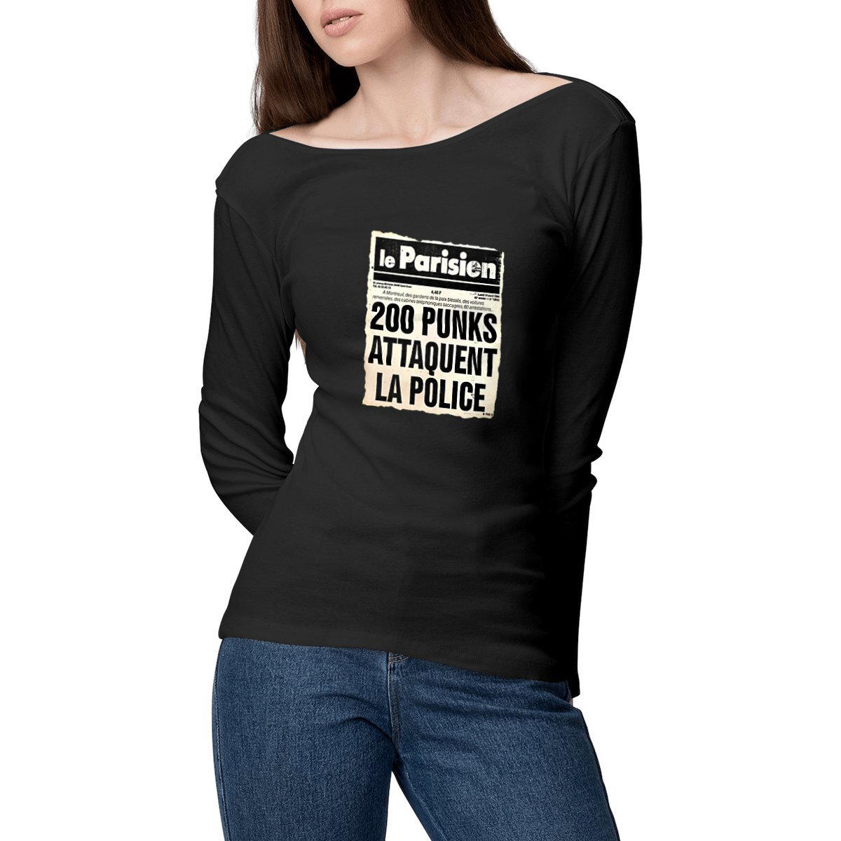 200 Punks attaquent la police -T-shirt Femme manches longues - Premium