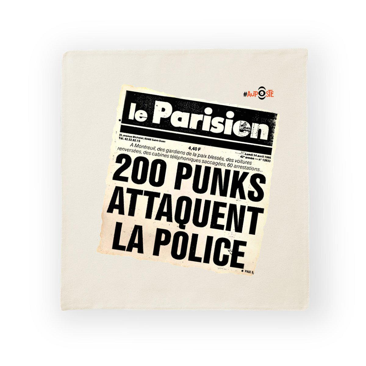 200 punks attaquent la police - Housse coussin