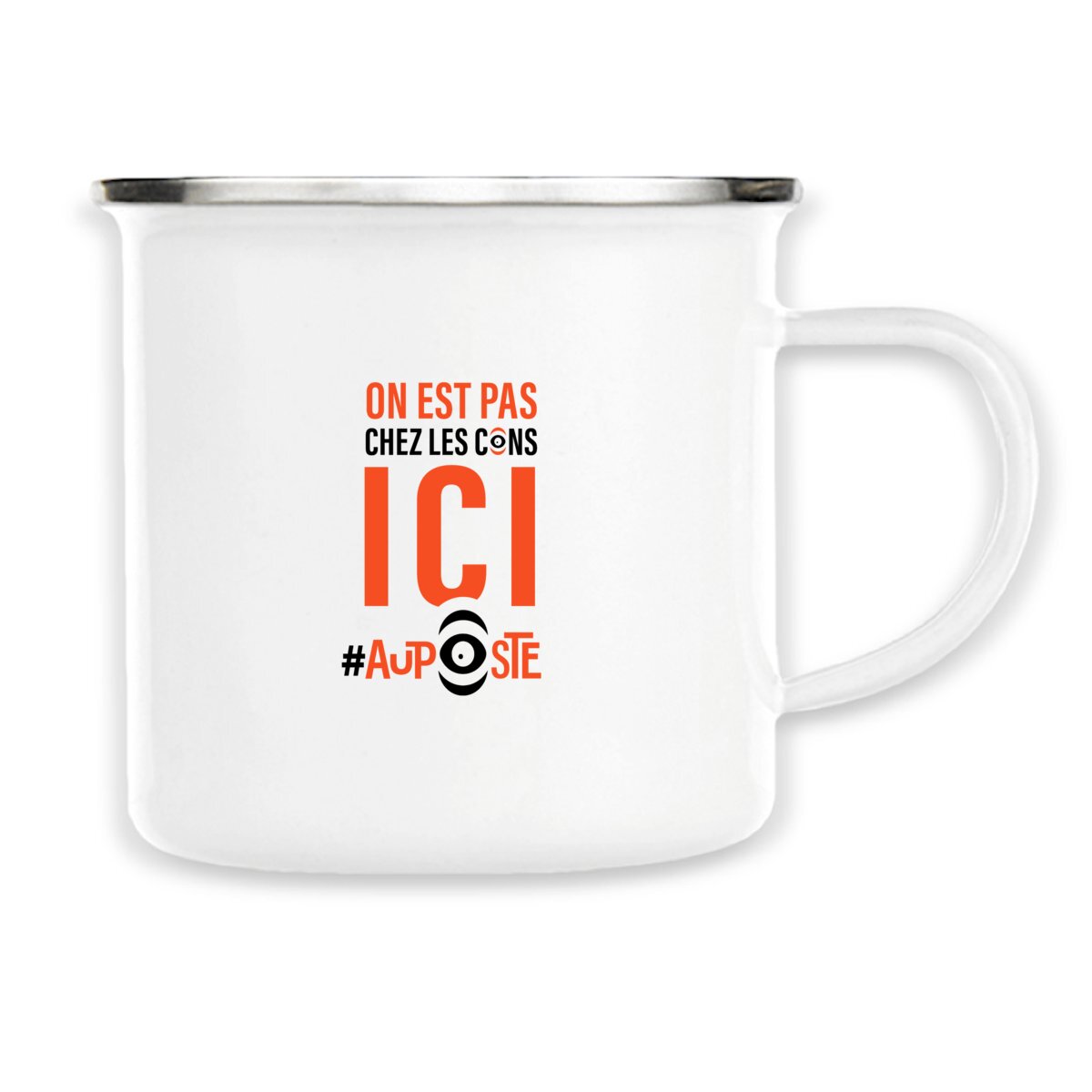 Mug émaillé Pas chez les cons