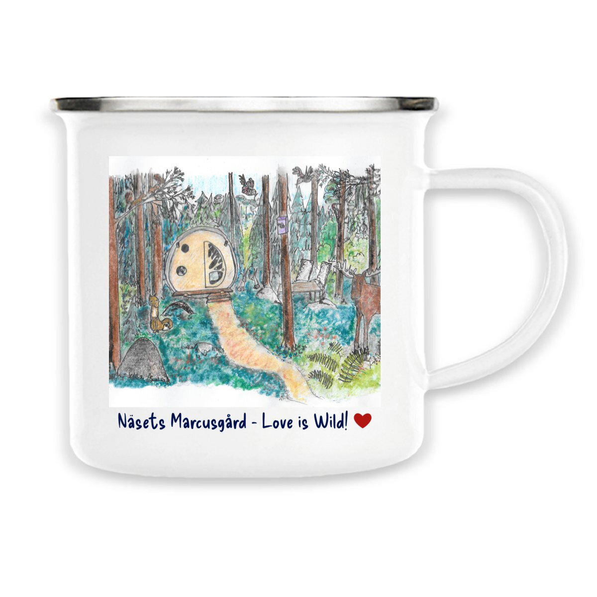 Image back Enamel mug - Oddis Öga Love is Wild