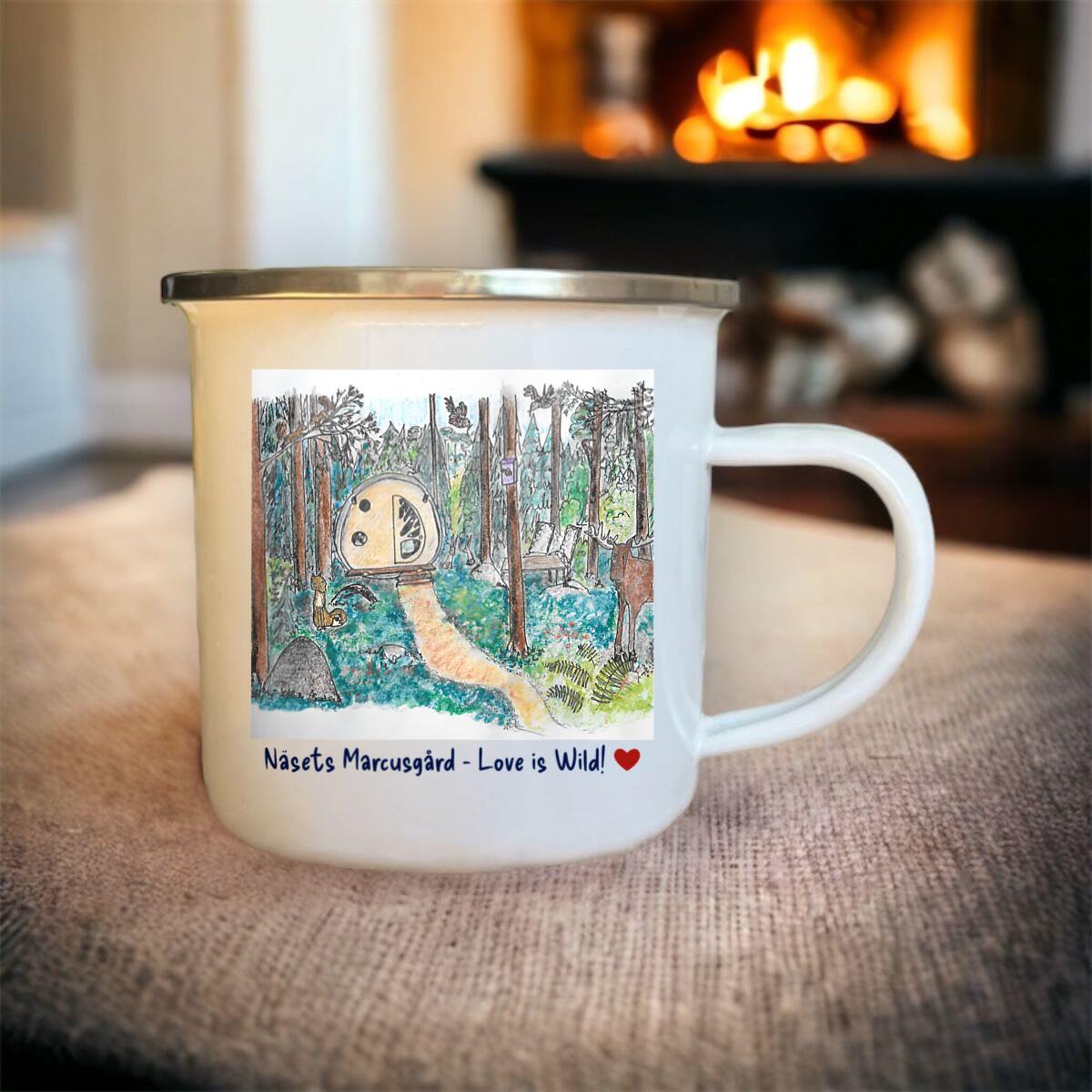 Image front Enamel mug - Oddis Öga Love is Wild