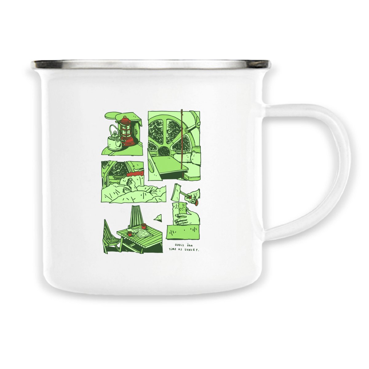 Image back Enamel mug - Oddis Öga Time as Luxury