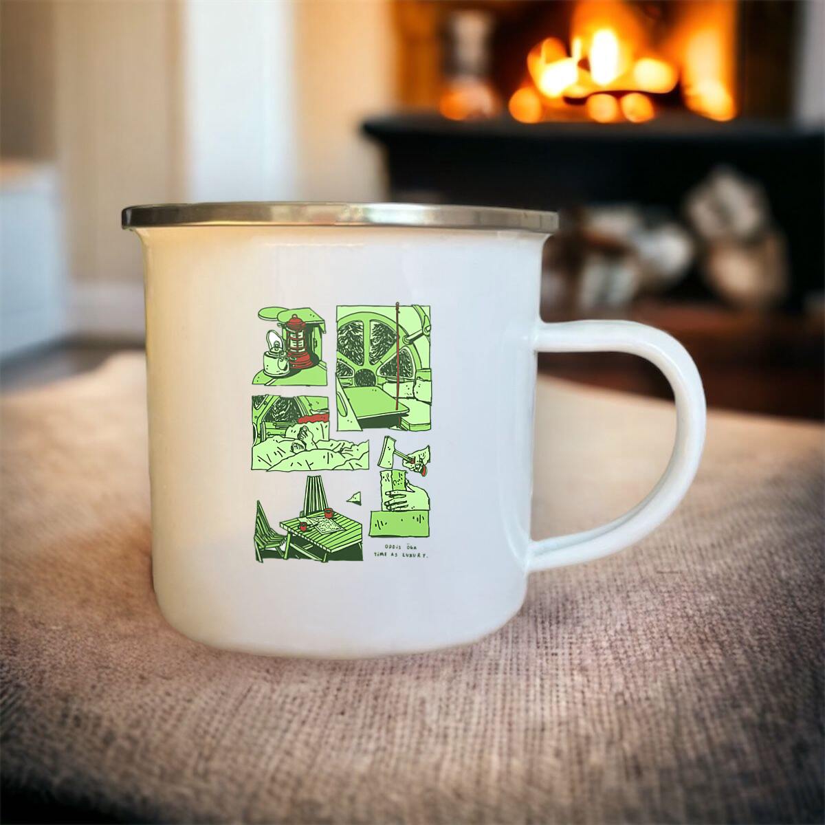 Image front Enamel mug - Oddis Öga Time as Luxury