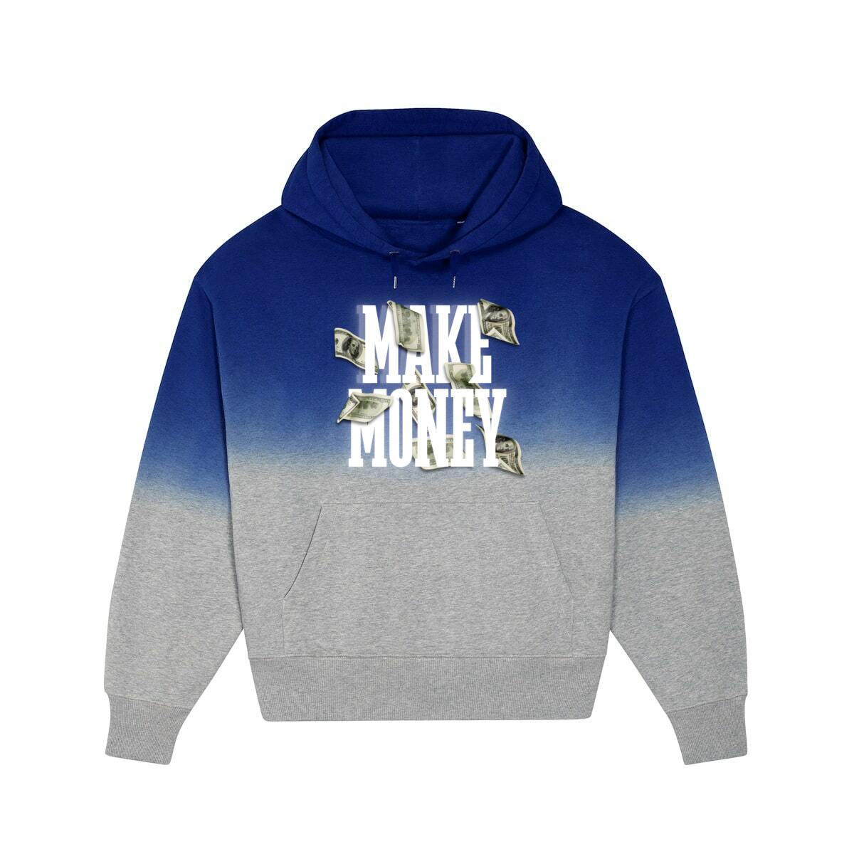 Image front Unisex Hoodie Dip Dye oversized - Make Money in Style