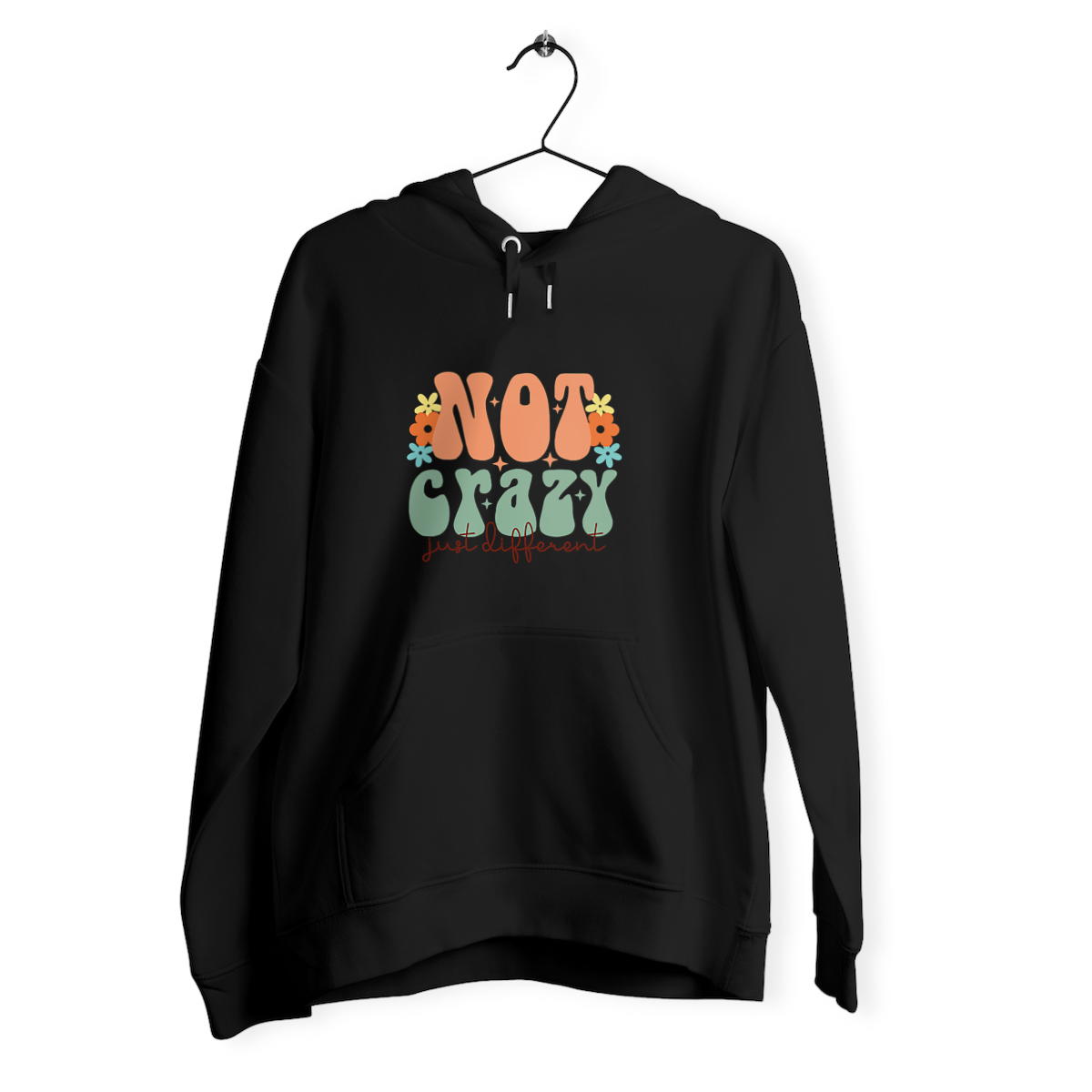 Image back Unisex Heavyweight Hoodie: Not Crazy Just Different