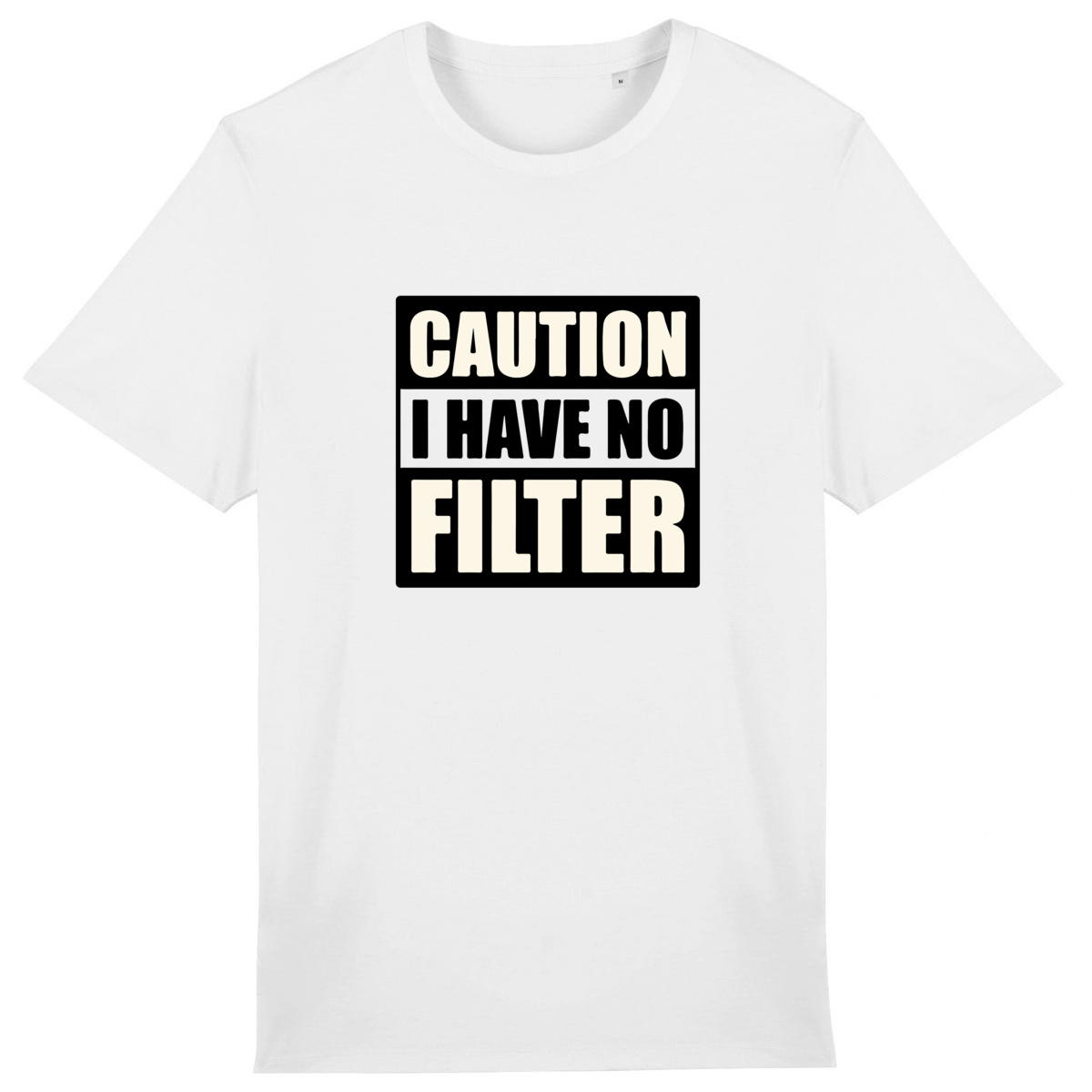 Image back Lightweight unisex t-shirt: Caution I Have No Filter