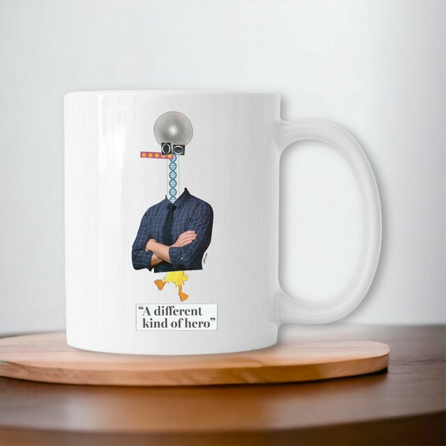 Image front A DIFFERENT KIND OF HERO - Becher mit originellem Handmade-Design von kirillka