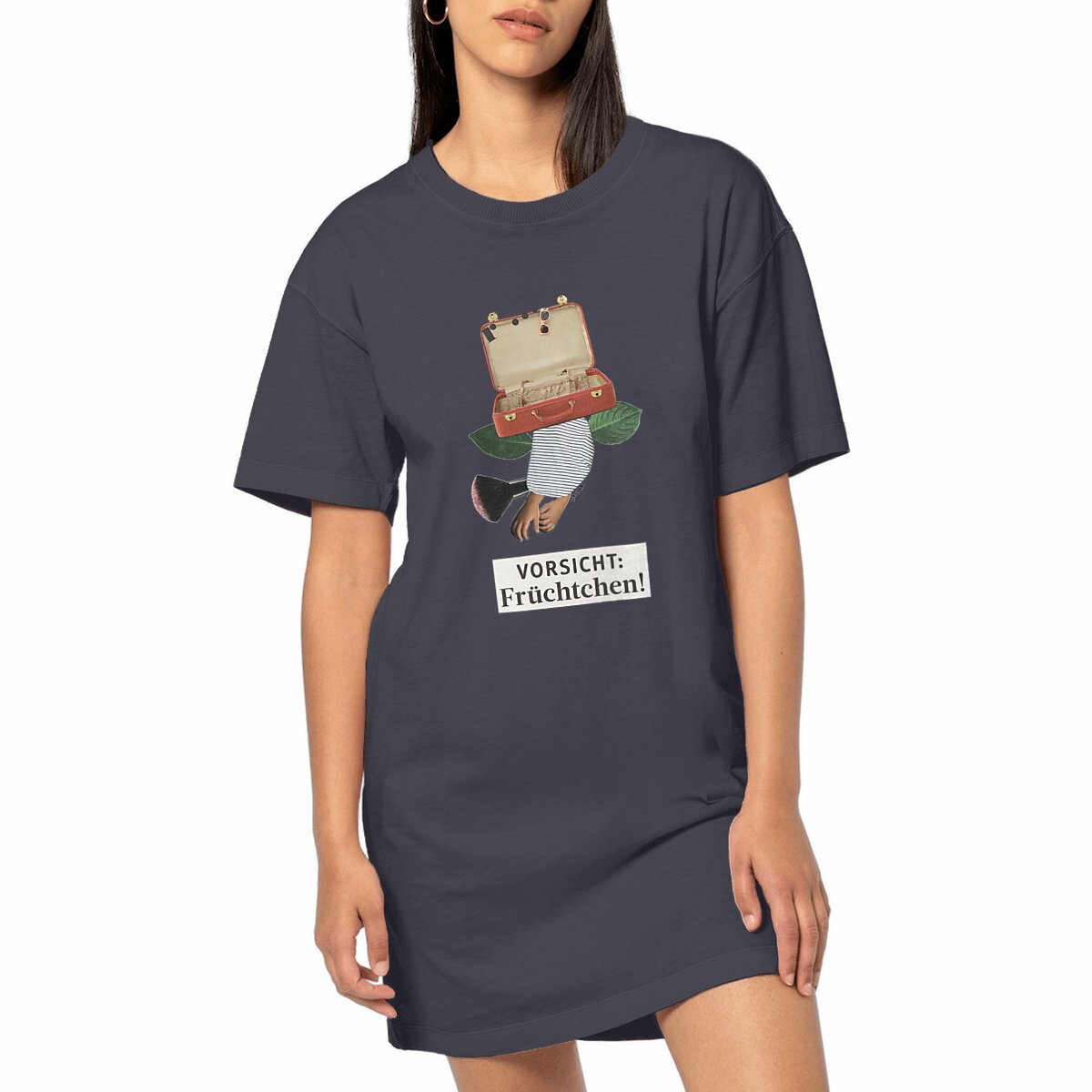 VORSICHT FRÜCHTCHEN! - Vintage-T-Shirt-Kleid mit Geschmack!