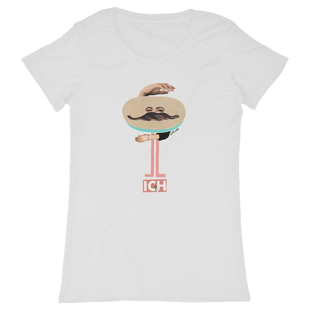 Image back ICH - Classic Damen-T-Shirt mit originellem Handmade-Design von kirillka