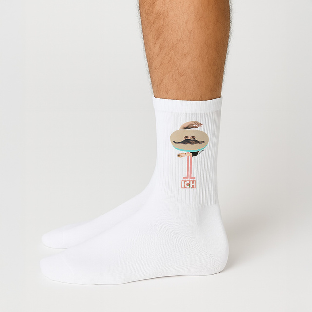 Image front ICH - Socken mit originellem Handmade-Design von kirillka