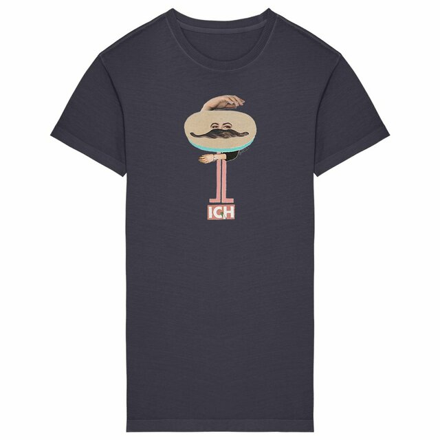 Image back ICH - Vintage T-Shirt-Kleid mit originellem Handmade-Design von kirillka