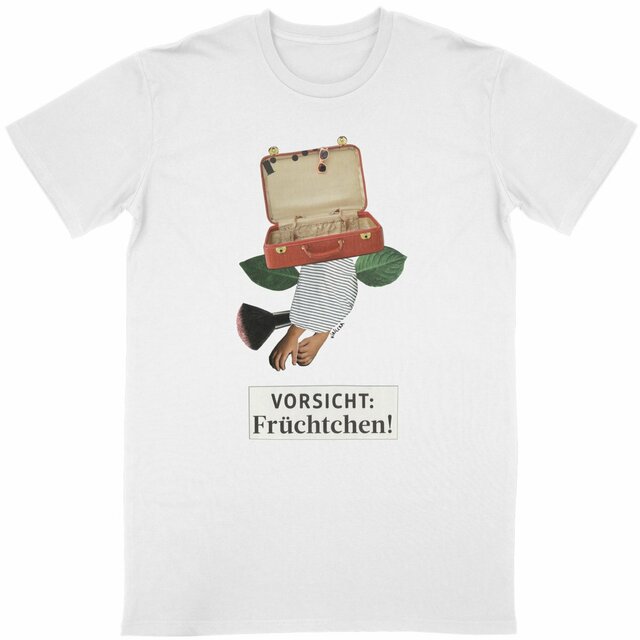 Image back VORSICHT FRÜCHTCHEN! - Classic Unisex-T-Shirt mit originellem Handmade-Design von kirillka