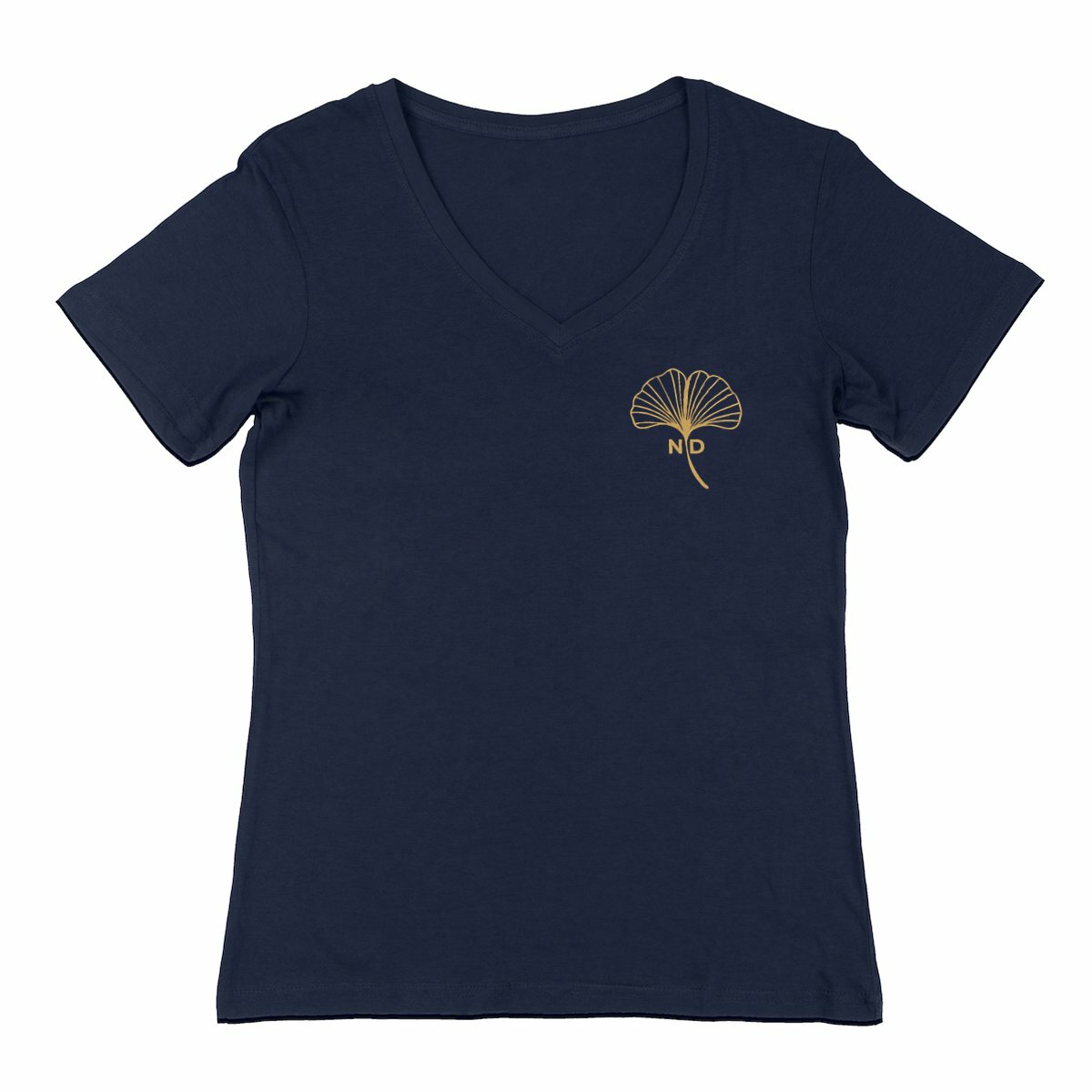 T-shirt Femme Col V "Ginkgo"