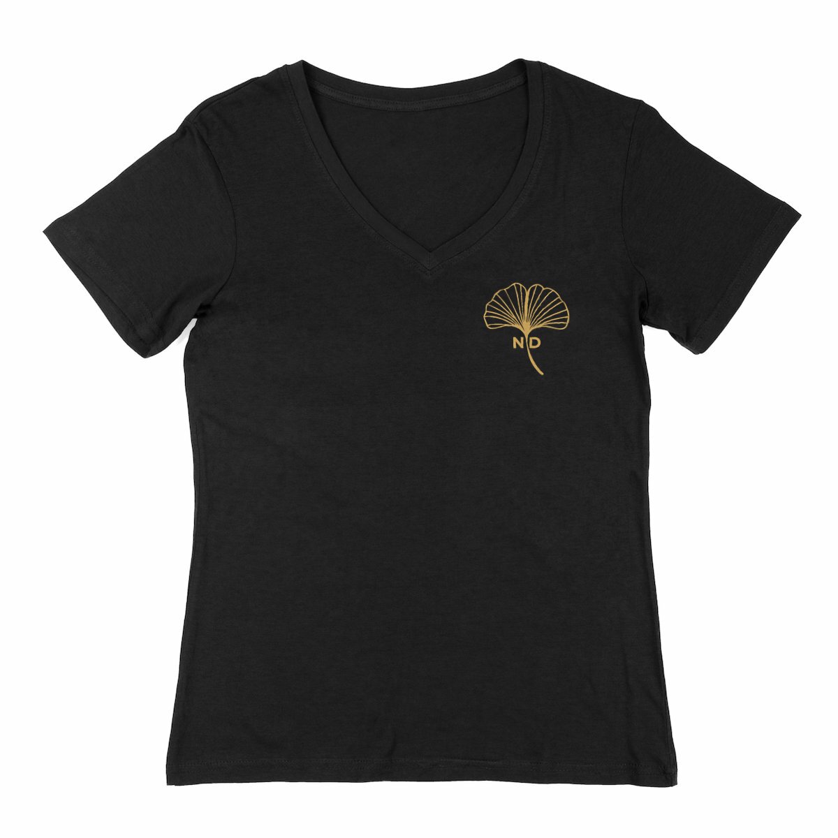 T-shirt Femme Col V "Ginkgo" - Image