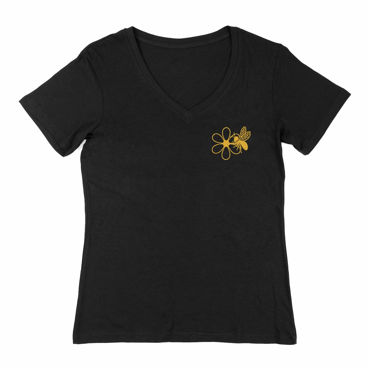 T-shirt Femme Col V "Pollinisation" - Image