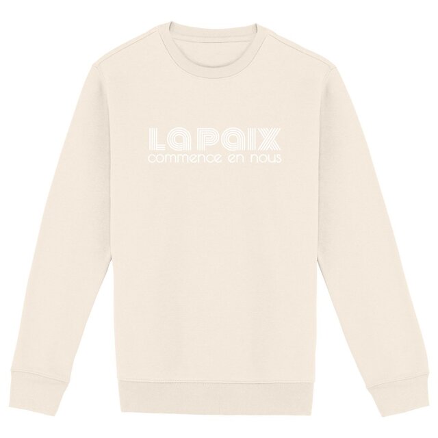 Image back Sweat-shirt durable unisexe - La paix commence en nous