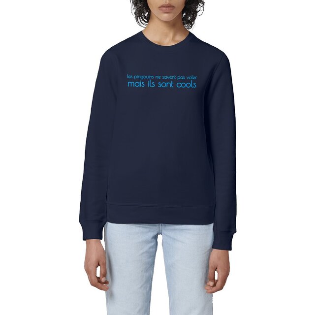Image front Sweat-shirt durable humour - les pingouins ne savent pas voler mais ils sont cools