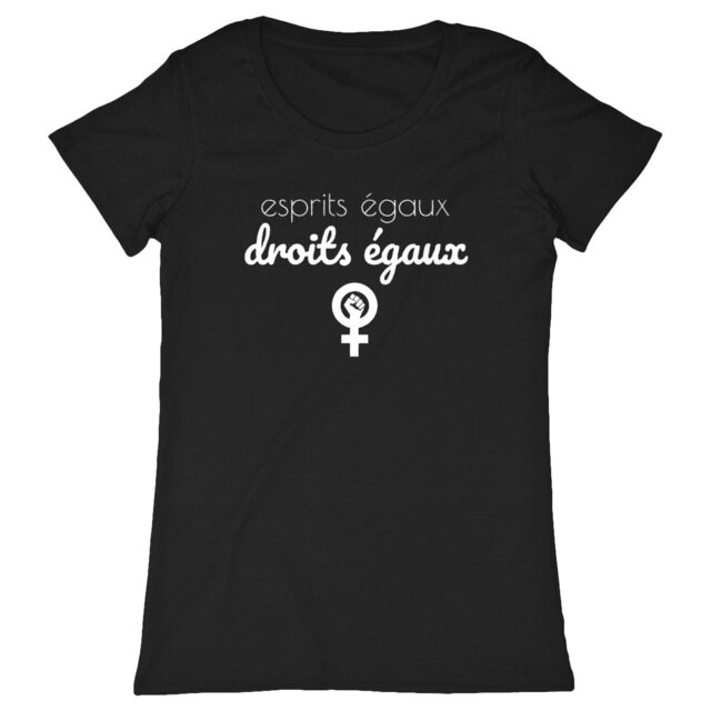 Image back T-shirt bio Femme - Esprits égaux, droits égaux - Militantes féministes
