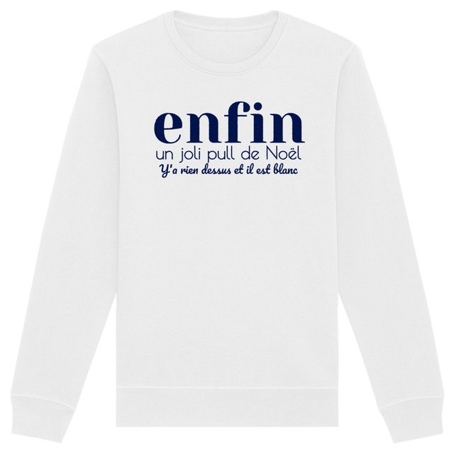 Image back Sweat-shirt écoresponsable - Pull éthique et durable - Enfin un joli pull de Noël