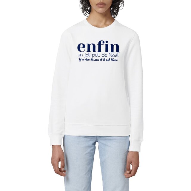 Image front Sweat-shirt écoresponsable - Pull éthique et durable - Enfin un joli pull de Noël