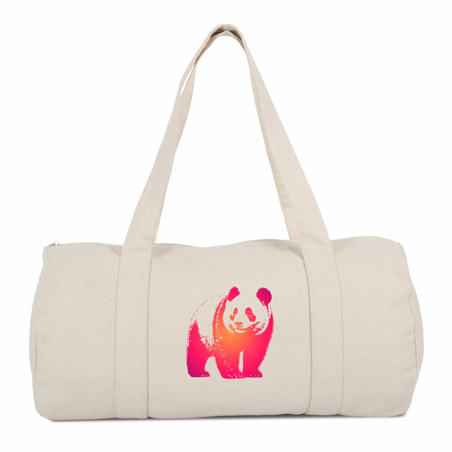 Image back Sac panda polochon en coton biologique