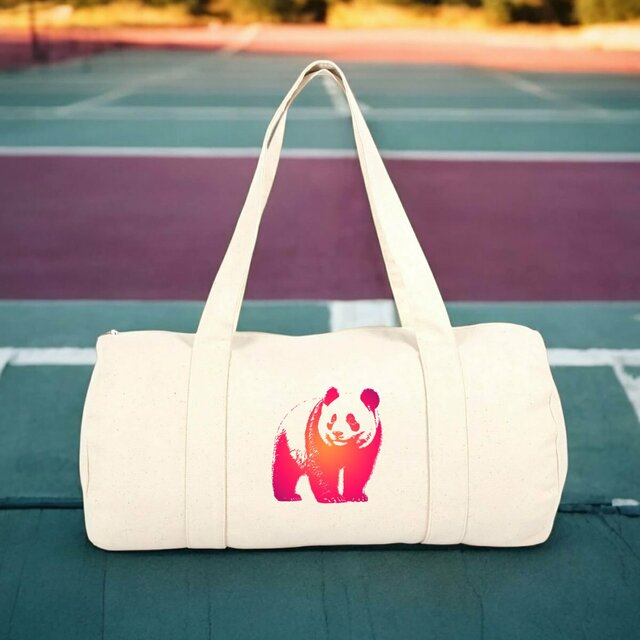 Image front Sac panda polochon en coton biologique