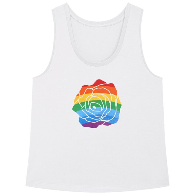 Image back Débardeur végan pour femme 100% coton biologique. Militante LGBTQIA+