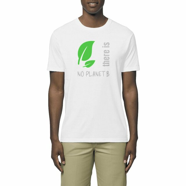 Image front T-shirt unisexe léger 100% coton bio - There is no planet B