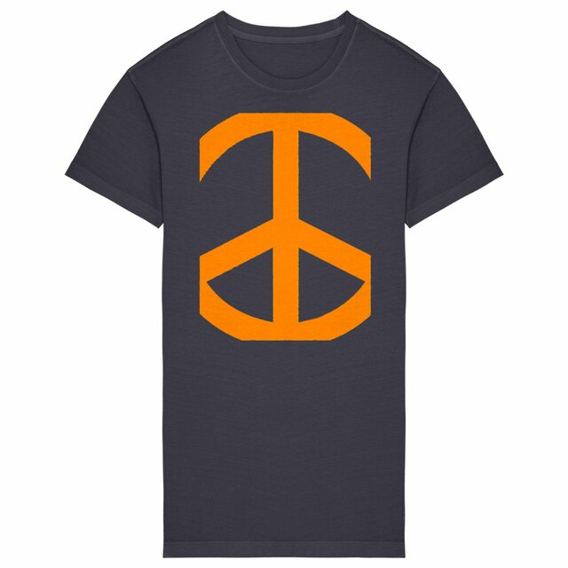 Image back Robe T-shirt Femme Peace and Love. 100% coton bio