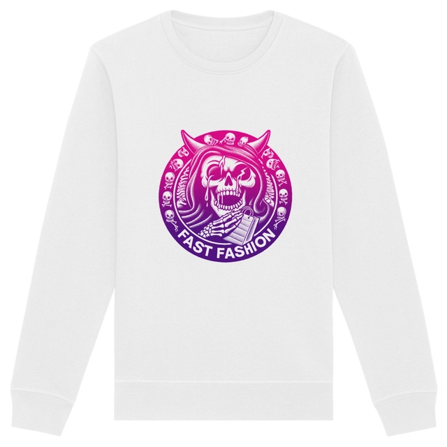 Image back Sweat-shirt végan unisexe. Le sweat durable et écoresponsable anti Fast Fashion