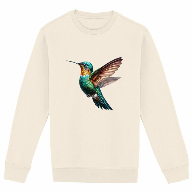 Image back Sweat-shirt colibri épais unisexe bio et recyclé