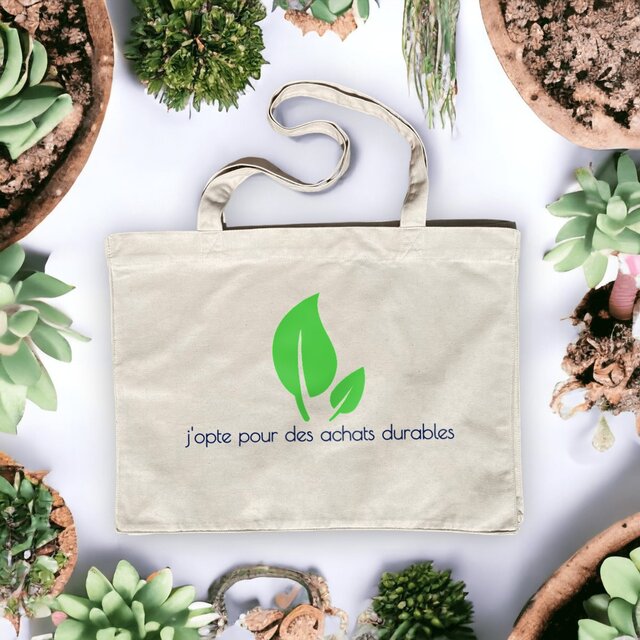 Image front Shopping bag durable et éthique - J'opte pour des achats durables