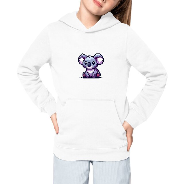 Image front Sweat à capuche koala pour enfant. Sweat durable unisexe
