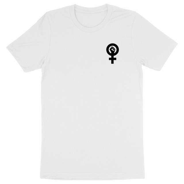 Image back T-shirt féministe unisexe épais - Symbole féministe avec le poing levé