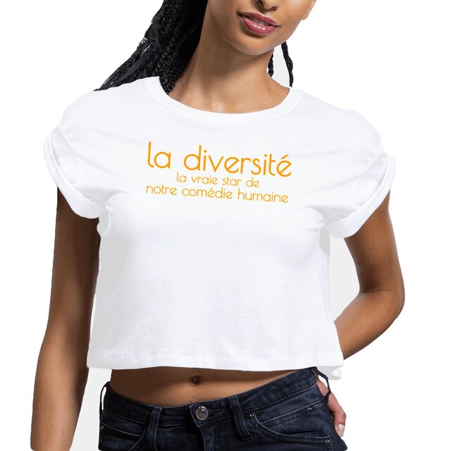 Image front Crop top en coton biologique Femme