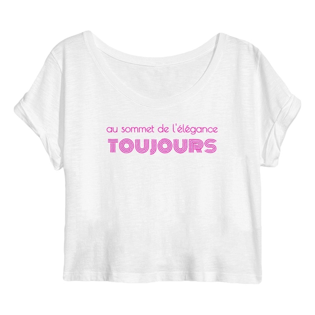 Image back Crop top Femme coton biologique - Au sommet de l'élégance, toujours