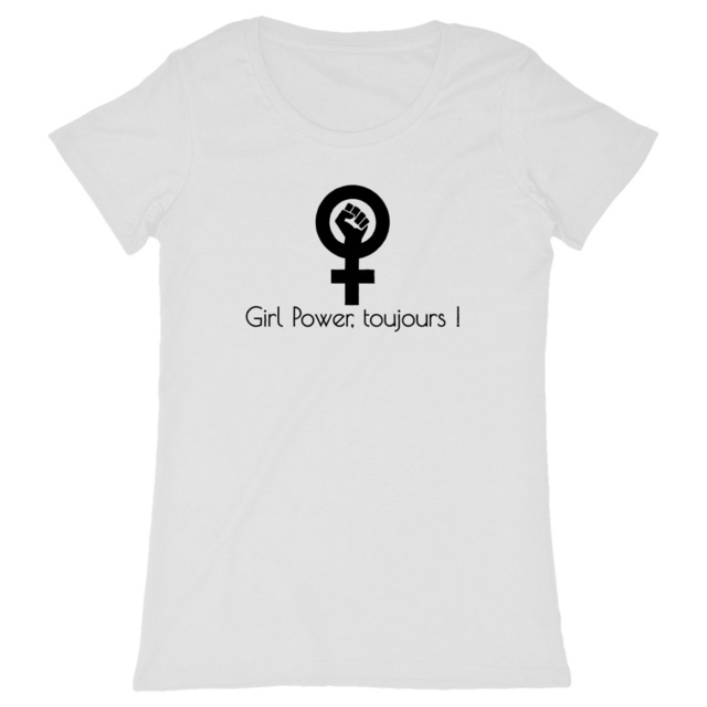 Image back T-shirt Femme militante féministe - Girl power, toujours !
