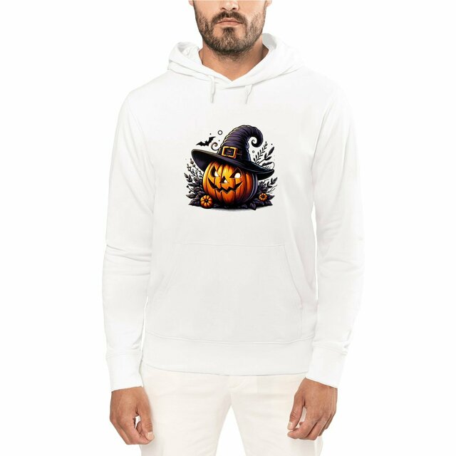Image front Sweat Halloween à capuche Unisexe. 100% écoresponsable. S au 3XL